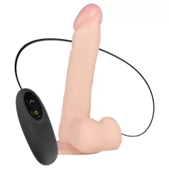   Real Fantasy Lewis - vibrador realista recargable - 22 cm - color natural