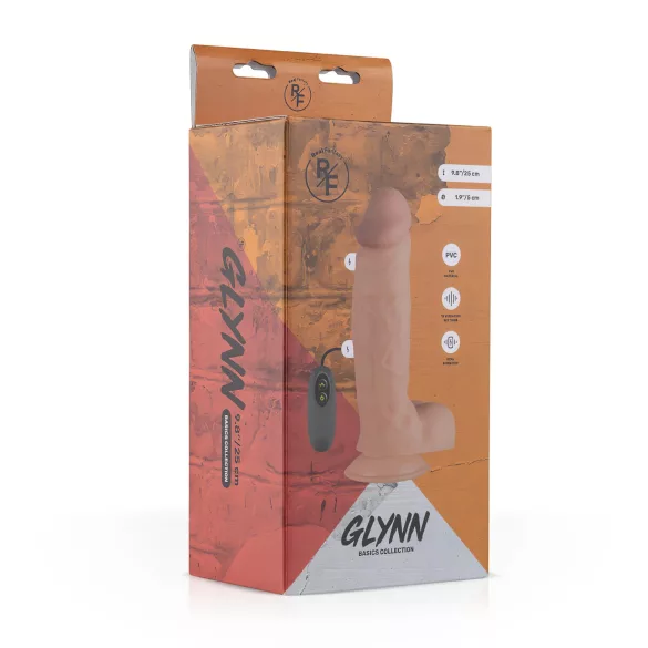 Real Fantasy Glynn - vibrador realista recargable - 25cm - color natural