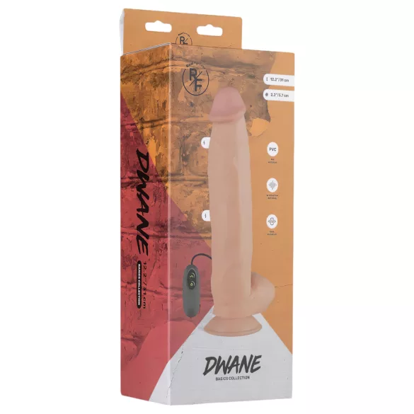 Real Fantasy Dwane - vibrador realista recargable - 31cm color natural