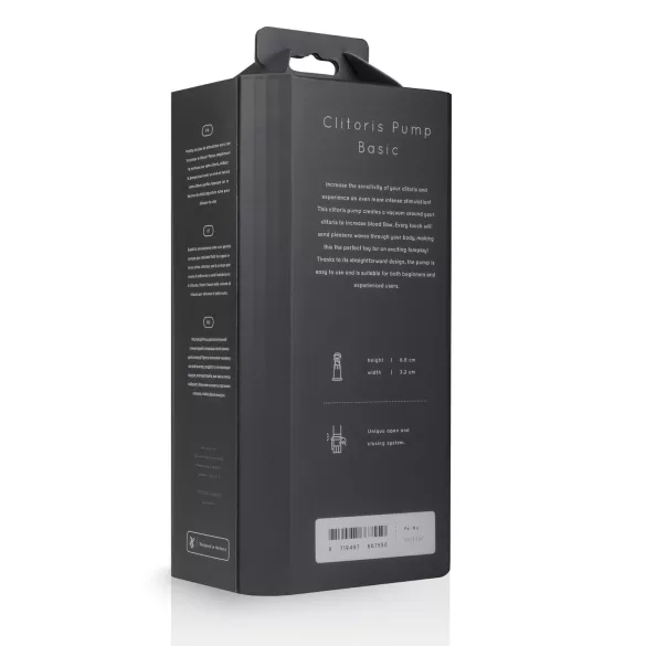 Saiz Basic - bomba de clítoris - transparente y negro