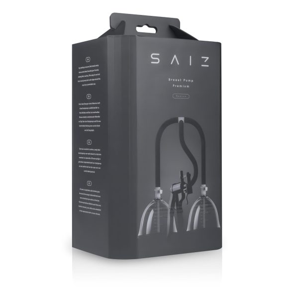 Saiz Premium - Doble extractor de leche - pequeño (transparente-negro)