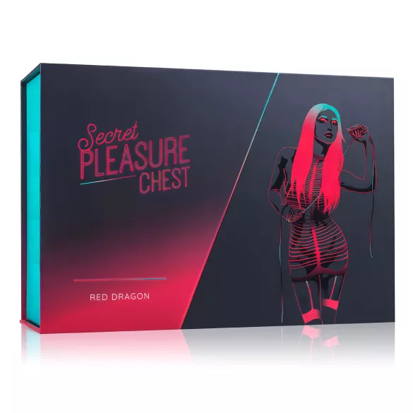Secret Pleasure Chest - set BDSM avanzado - 10 piezas - rojo