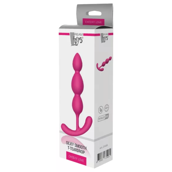 Cheeky Love - plug anal con cuentas - silicona rosa