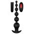 Cheeky Love - Vibrador anal recargable con cuentas y control remoto (negro)