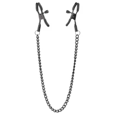  Blaze Deluxe - pinzas para pezones metálicas con cadena - negro