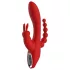Red Revolution Hera - vibrador triple recargable impermeable silicona rojo