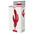 Red Revolution Hera - vibrador triple recargable impermeable silicona rojo