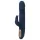 Goddess Zephyros - vibrador con estimulador de clítoris y empuje - silicona azul