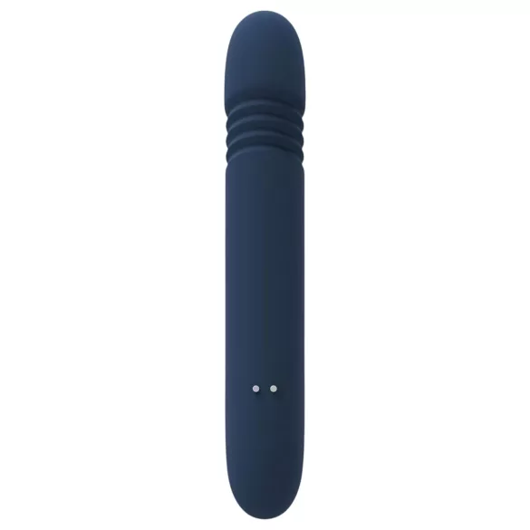 Goddess Zephyros - vibrador con estimulador de clítoris y empuje - silicona azul
