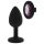 Favoritos Siempre - Plug anal de silicona con joya lila (negro)