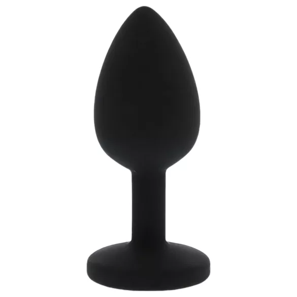 All time Favorites - plug anal de silicona con joya lila - negro