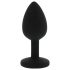 Favoritos Siempre - Plug anal de silicona con joya lila (negro)