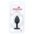 Favoritos Siempre - Plug anal de silicona con joya lila (negro)