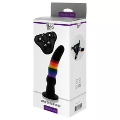 Colorful Love - arnés con consolador - silicona multicolor