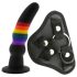 Amor Colorido - Consolador con Arnés (Multicolor)