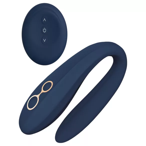 Goddess Ares - vibrador para parejas flexible - silicona azul