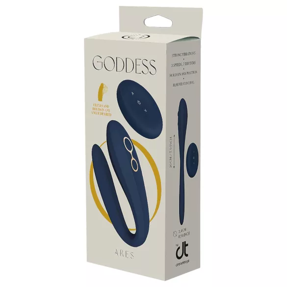 Goddess Ares - vibrador para parejas flexible - silicona azul