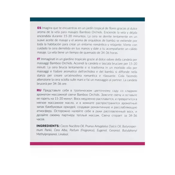 Exotiq Bamboo Orchids - vela de masaje - aromática - 200g