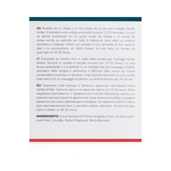 Exotiq - vela de masaje - vainilla y ámbar - 200g