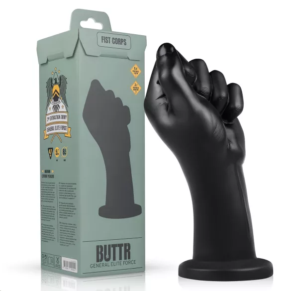 BUTTR Fist Corps - consolador fisting - silicona negra