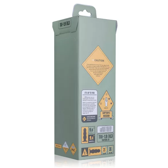 BUTTR Tactical III - consolador con ventosa - silicona negra