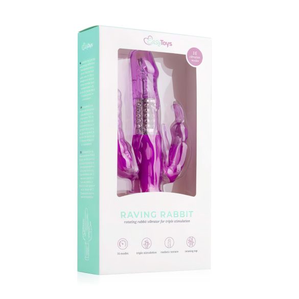 Easytoys Raving Rabbit - vibrador conejito triple estimulación silicona rosa