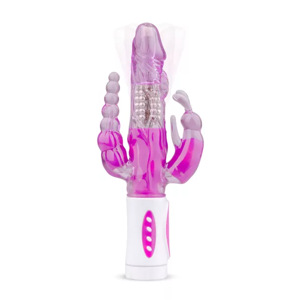 Easytoys Raving Rabbit - vibrador de 3 brazos (rosa)