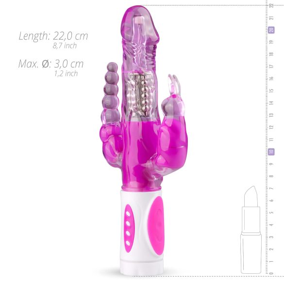 Easytoys Raving Rabbit - vibrador conejito triple estimulación silicona rosa