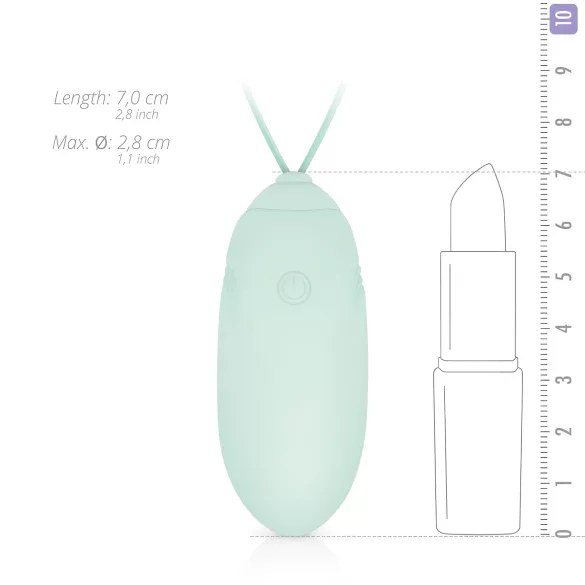 LUV EGG - huevo vibrador inalámbrico recargable y portable (verde)