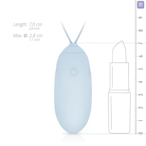 LUV EGG - huevo vibrador inalámbrico recargable y portátil (azul)