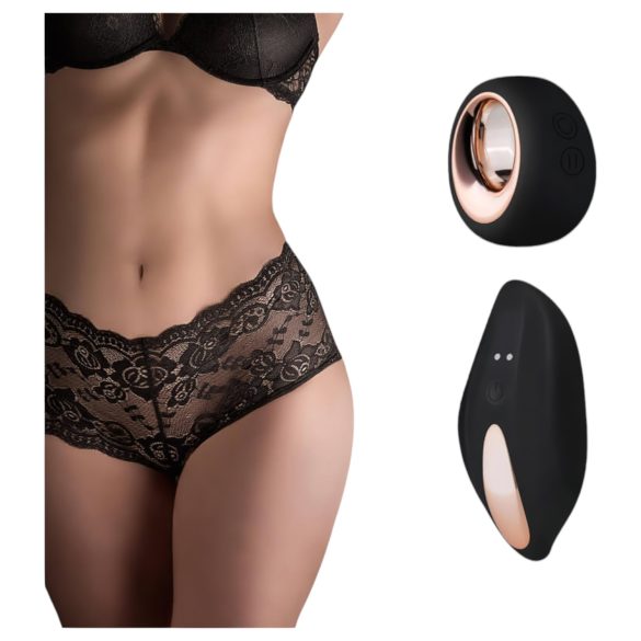 Pantyrebel - Braguita vibradora inalámbrica con radio - Negro (S-L)
