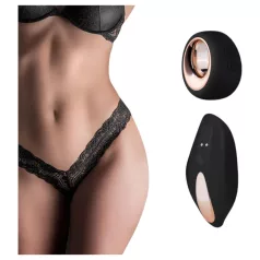   Pantyrebel - tanga de encaje negro con vibración, a pilas y con radio (talla S-L)