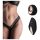 Pantyrebel - tanga de encaje negro vibrante con control remoto (S-L)