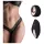 Pantyrebel - braga tanga vibradora de encaje negra con batería y mando a distancia por radio (talla S-L)