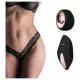 Pantyrebel - braga tanga vibradora de encaje negra con batería y mando a distancia por radio (talla S-L)