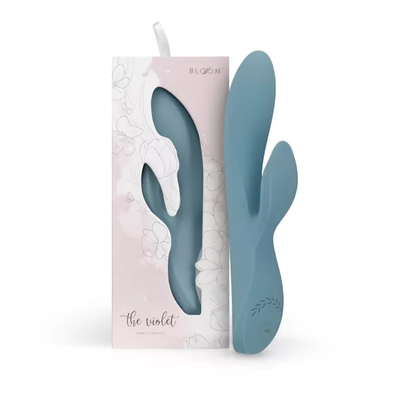 Bloom Violet Rabbit - vibrador conejito punto G y clítoris - silicona turquesa