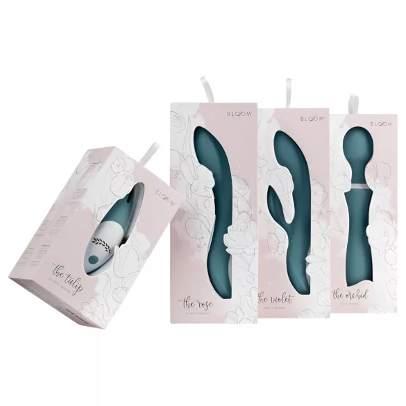 Bloom Violet Rabbit - vibrador conejito punto G y clítoris - silicona turquesa