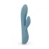 Bloom Violet Rabbit - vibrador conejito punto G y clítoris - silicona turquesa