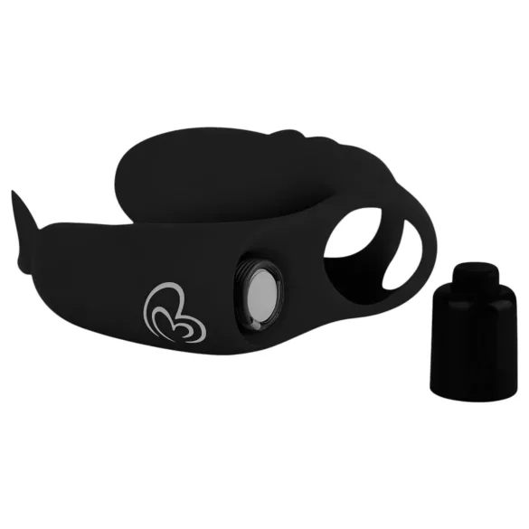 Easytoys - Vibrador para dedo 2 en 1 - silicona negra