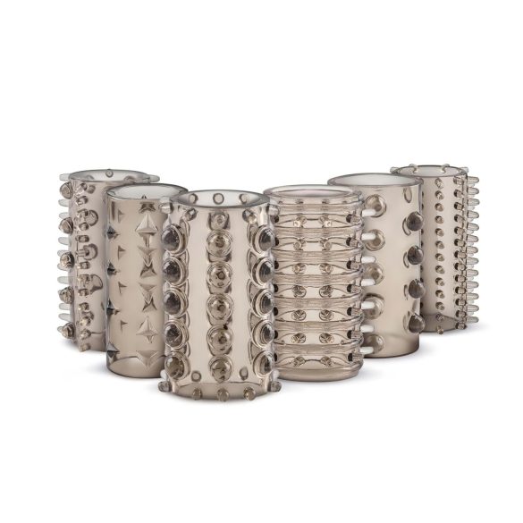 Easytoys - funda para pene - set múltiple - silicona gris (6 unidades)