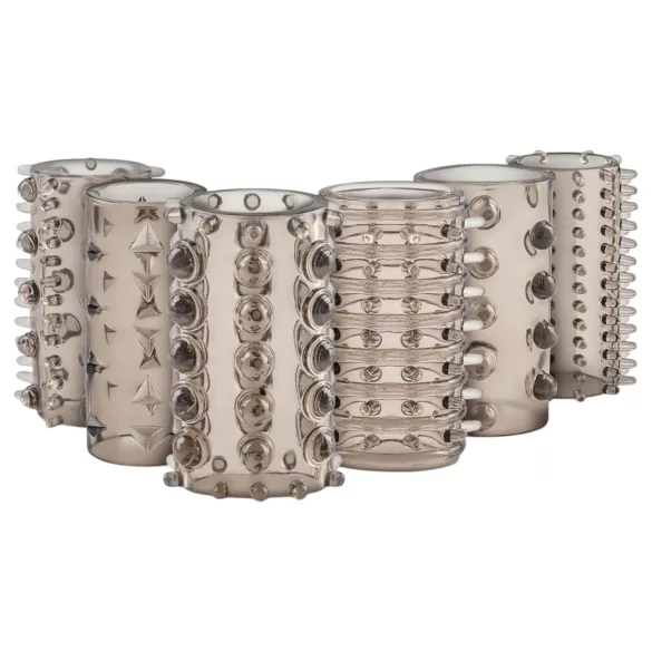 Easytoys - funda para pene - set múltiple - silicona gris (6 unidades)