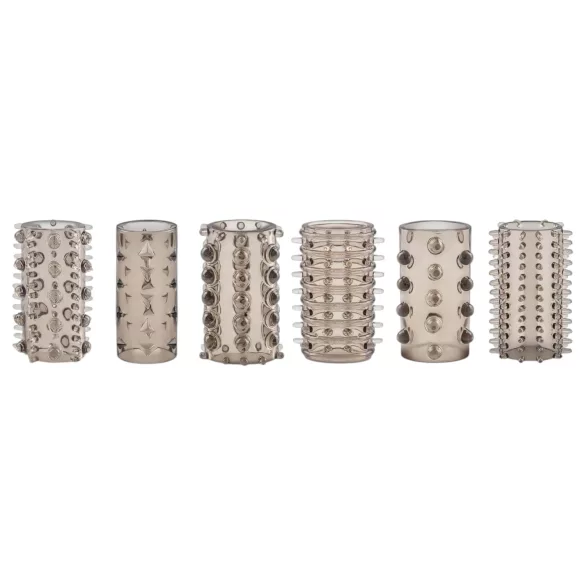Easytoys - funda para pene - set múltiple - silicona gris (6 unidades)