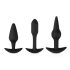 Easytoys - set de plugs anales variados - silicona negra