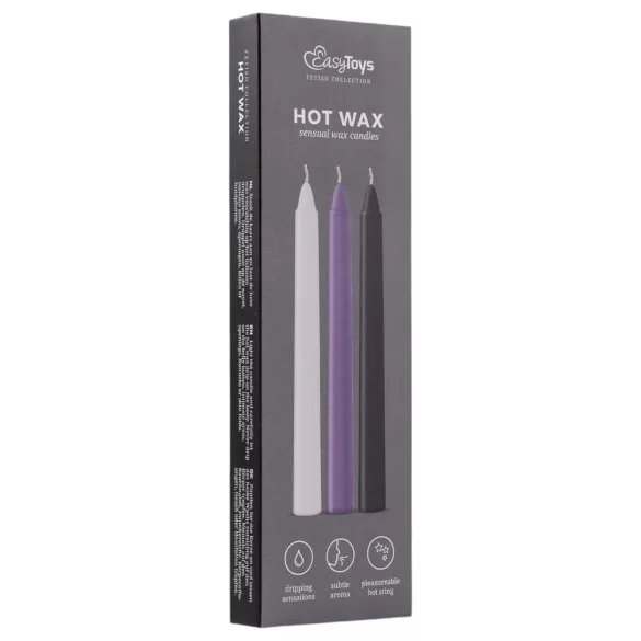 Sensual Hot Wax - Set de velas para cuerpo BDSM - cera caliente (3 piezas)