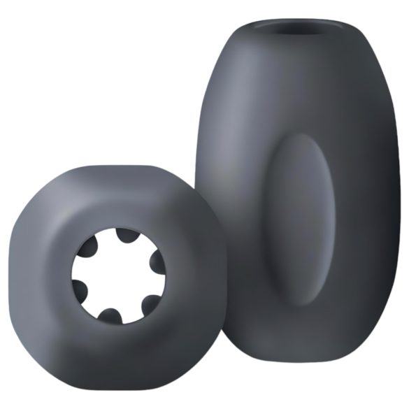 Boners - masturbador portátil - textura realista - silicona gris