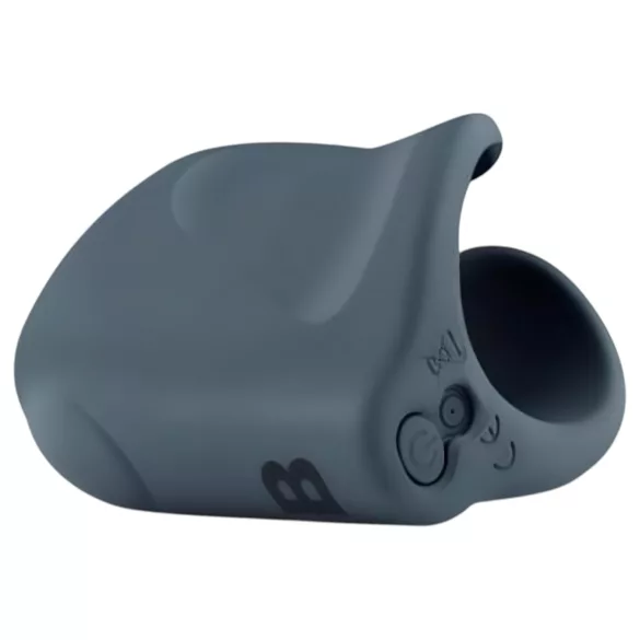 Boners - masturbador abierto recargable vibrador - silicona gris