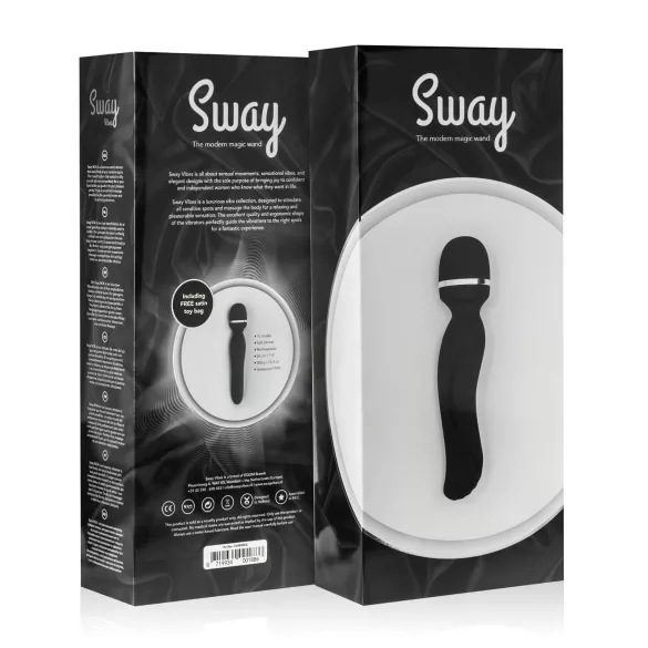 Sway No.4 Wand - vibrador recargable masajeador - silicona negra