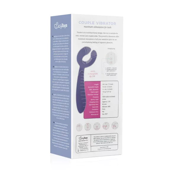 Easytoys Couple - vibrador para pareja recargable e impermeable - lila