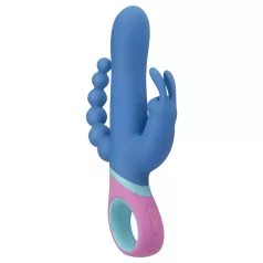   PMV20 Vice Double - vibrador triple rotatorio - silicona azul