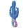 PMV20 Vice Double - vibrador triple rotatorio - silicona azul